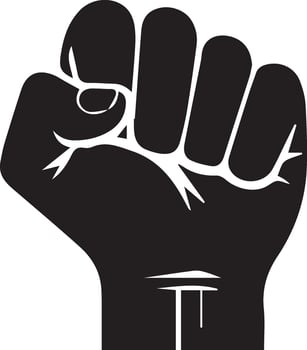 fist hand vector silhouette illustration black color 11