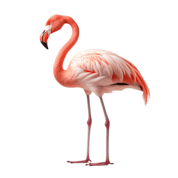AI generated pink flamingo on transparent background PNG image