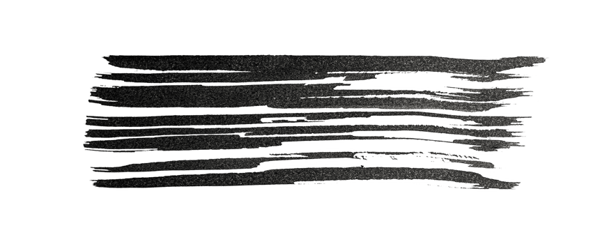 Black abstract brush texture stroke and splashes of paint on paper. Grunge art calligraphy transparent background png