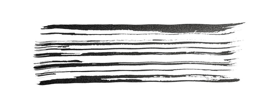 Black abstract brush texture stroke and splashes of paint on paper. Grunge art calligraphy transparent background png