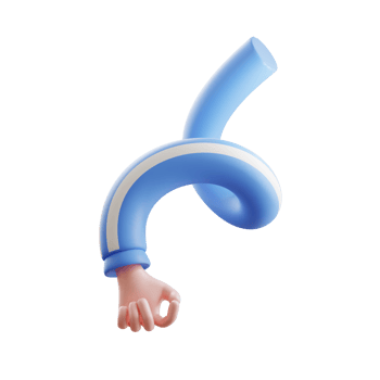 3d illustration of hand gesture set collection png