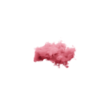 pink cloud on transparent png background. 3d render illustration