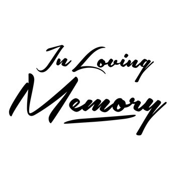 In Loving Memory of Lettering on a Transparent Background png