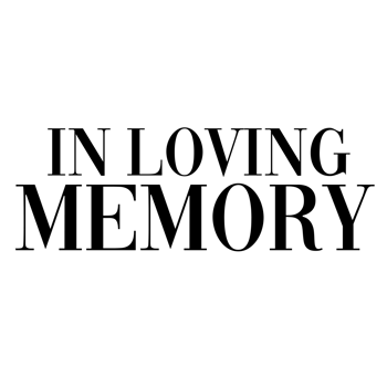 In Loving Memory of Lettering on a Transparent Background png