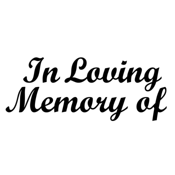 In Loving Memory of Lettering on a Transparent Background png