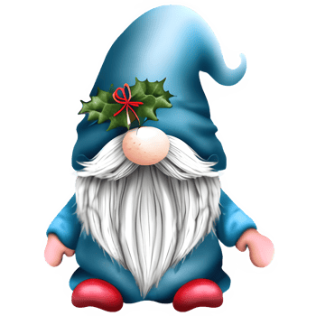 AI generated Christmas gnome clipart illustration png