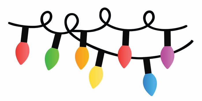 Christmas lights clipart vector