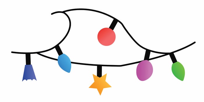 Christmas lights clipart vector