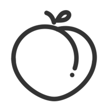 Peach illustration design png