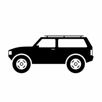 SUV car icon vector. Sport utility vehicle silhouette for icon, symbol or sign. SUV car graphic resource for transportation or automotive vector
