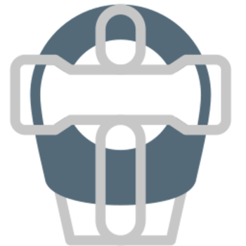 Baseball mask illustration design png