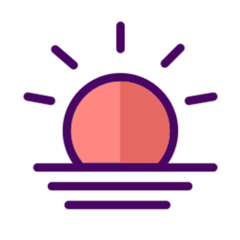 Sunrise illustration design png
