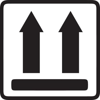 top guidance symbol the top position of an item when it is placed somewhere. vector