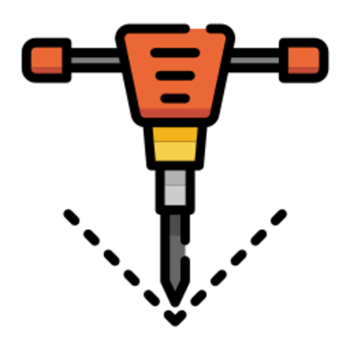 Portable drill illustration design png