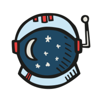 Astronout helmet illustration design png