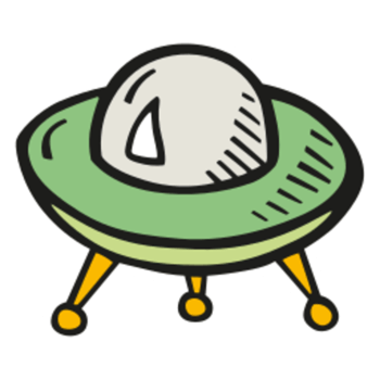 Alien ship illustration design png