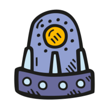 Space capsule illustration design png