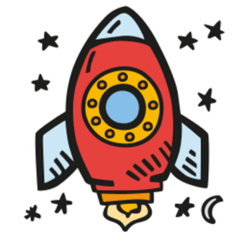 Rocket illustration design png