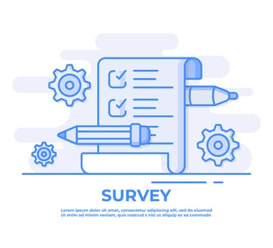 Clipboard with checkboxes, pencil, diagram, magnifying glass, Checklist, Complete tasks, To-do list, Survey concept flat vector illustration for business task, exams