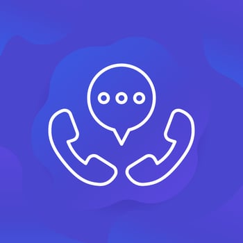 call, phone chat line icon for web and apps vector