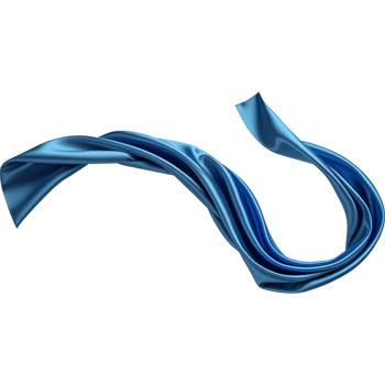 AI generated Realistic blue silk fabric cloth. AI Generative png