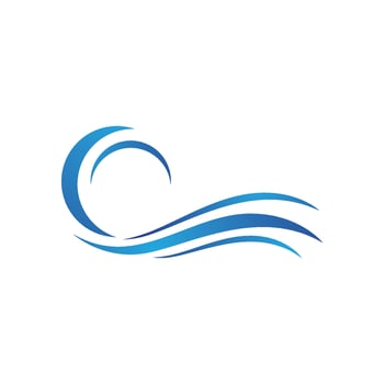 Water wave icon vector