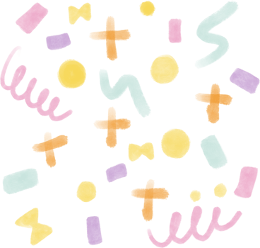 Gouache illustration pastel abstract confetti minimal cute style doodle wallpaper png