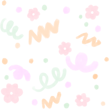 Gouache illustration pastel abstract confetti minimal cute style doodle wallpaper png