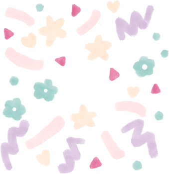 Gouache illustration pastel abstract confetti minimal cute style doodle wallpaper png