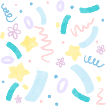 Gouache illustration pastel abstract confetti minimal cute style doodle wallpaper png