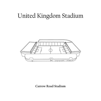 Graphic Design of the Carrow Road Stadium, Norwich City, Norwich City Home Team. United Kingdom International Football Stadium. Premier League vector