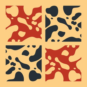 Abstract nature shape background art style vector illustration pattern textile earth tone editable