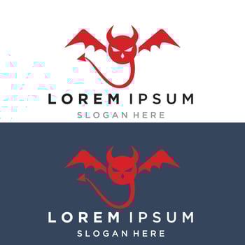 Devil icon Vector design illustration logo Template