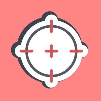 Sticker target. Military elements. Good for prints, posters, logo, infographics, etc. vector