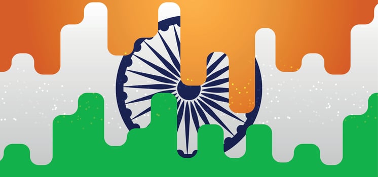 indian independence day background vector