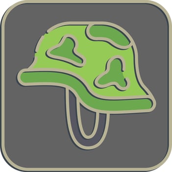 Icon helmet. Military elements. Icons in embossed style. Good for prints, posters, logo, infographics, etc. vector