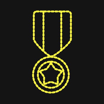 Icon medal. Military elements. Icons in dotted style. Good for prints, posters, logo, infographics, etc. vector