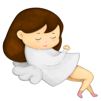 girl angle kid sleep happy comfort cartoon cute draw illustration design png
