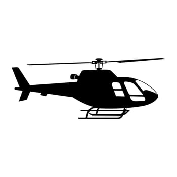 A Helicopter Silhouette vector isolated on a white background