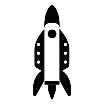 A Rocket Silhouette vector free