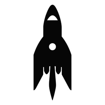 A Rocket Silhouette vector free
