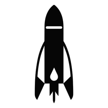 A Rocket Silhouette vector free