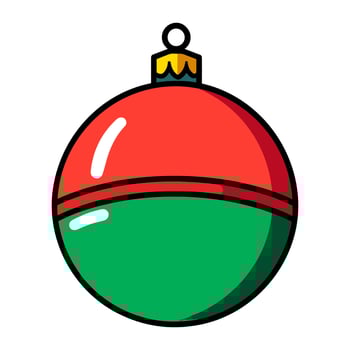 A Christmas Ball Vector illustration isolated on a white background