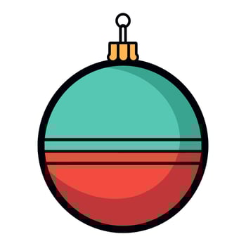 A Christmas Ball Vector illustration isolated on a white background