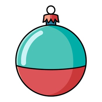 A Christmas Ball Vector illustration isolated on a white background