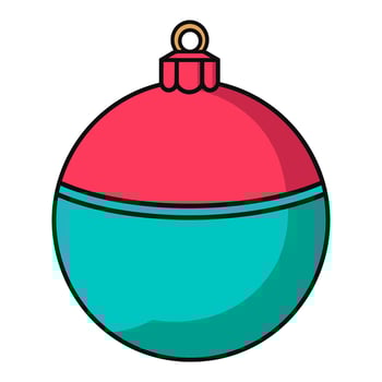 A Christmas Ball Vector illustration isolated on a white background