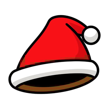 A Santa Claus Hat Vector illustration, A Christmas Hat Clipart