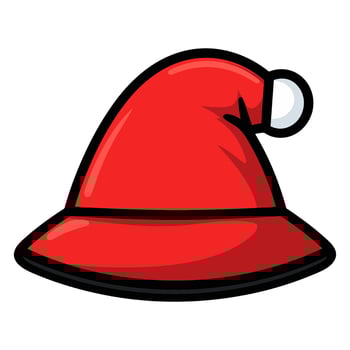 A Santa Claus Hat Vector illustration, A Christmas Hat Clipart