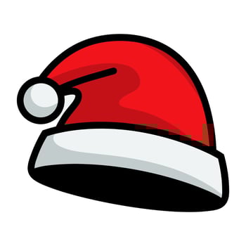 A Santa Claus Hat Vector illustration, A Christmas Hat Clipart