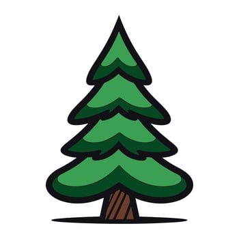 A decorative Christmas tree Vector illustration